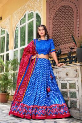 Leheriya Tussar Silk Lehenga choli sale online