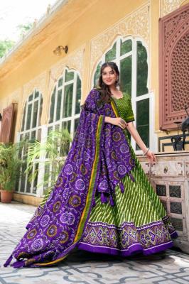 Leheriya Tussar Silk Lehenga choli sale online