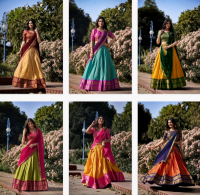 Lh 014 Kanjiveram Silk Zari Budget lehenga choli wholesale market