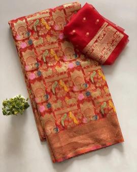 luxurious kora organza silk Wholesale silk sarees online