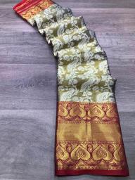 Malhar kanjivaram pattu silk Wholesale designer sarees market