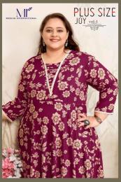 Moksh International plus size joy vol 1 Printed kurtis wholesale
