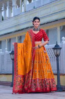 Mor Tussar Silk lehenga wholesale market in ludhiana