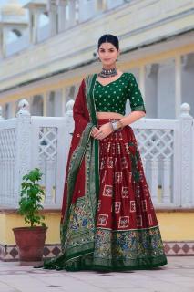 Mor Tussar Silk lehenga wholesale market in ludhiana