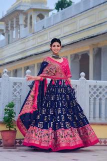 Mor Tussar Silk lehenga wholesale market in ludhiana