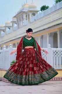 Mor Tussar Silk lehenga wholesale market in ludhiana
