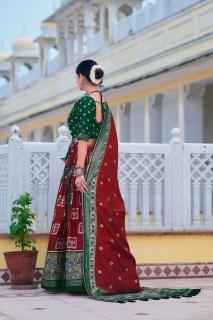 Mor Tussar Silk lehenga wholesale market in ludhiana