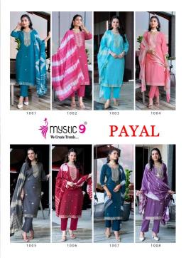 Mystic9 payal vol 1 Surat kurti manufacturers and suppliers