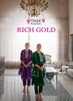 Mystic9 rich gold vol 5 Kurti exporters in Surat