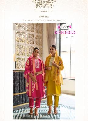 Mystic9 rich gold vol 5 Kurti exporters in Surat