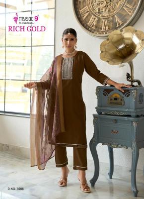 Mystic9 rich gold vol 5 Kurti exporters in Surat