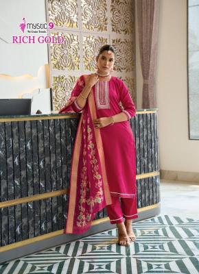 Mystic9 rich gold vol 5 Kurti exporters in Surat