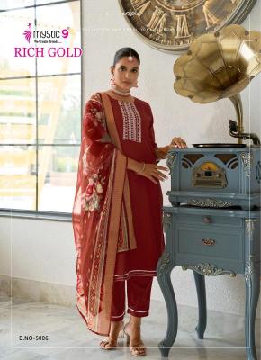 Mystic9 rich gold vol 5 Kurti exporters in Surat