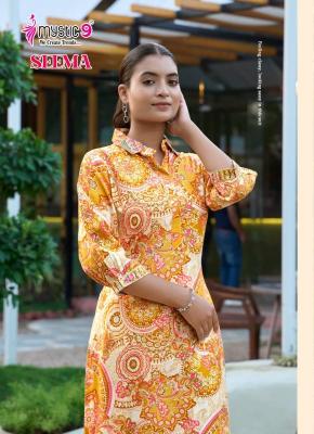 Mystic9 seema vol 1 Wholesale Kurti market in Surat