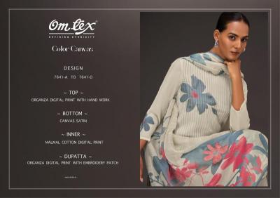 Omtex colour canvas Wholesale dress material market in India