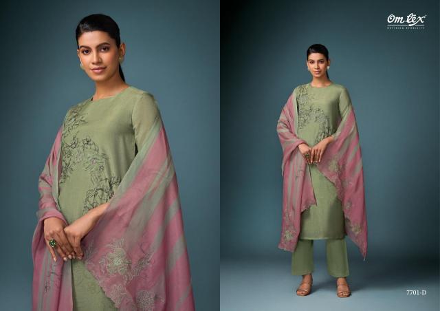 Omtex high end eira Printed dress materials wholesale