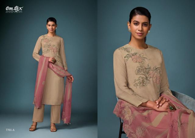 Omtex high end eira Printed dress materials wholesale