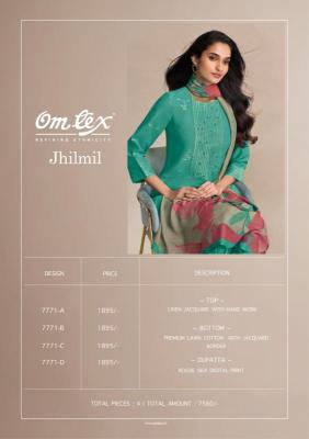 Omtex jhilmil Dress material manufacturers in India