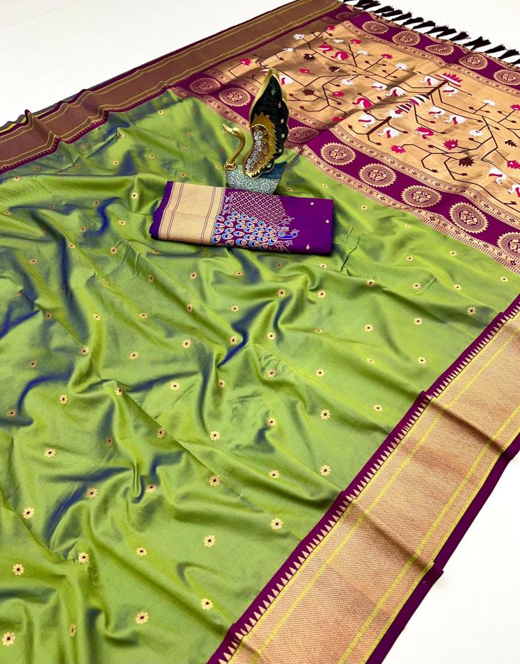 Onam festival special hansraj paithani silk Party wear sarees in Ahmedabad