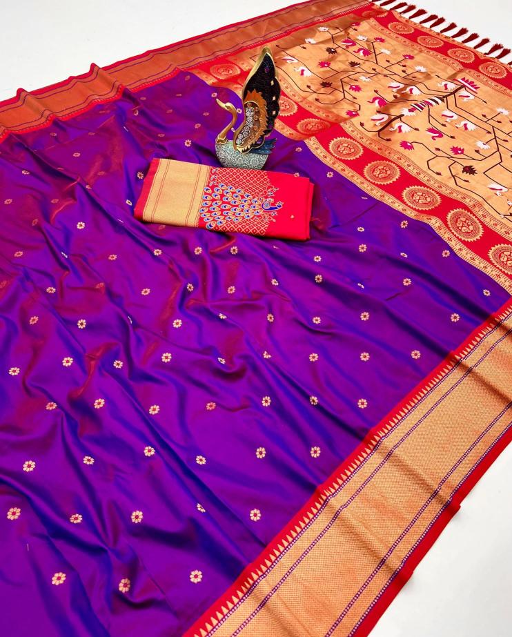 Onam festival special hansraj paithani silk Party wear sarees in Ahmedabad
