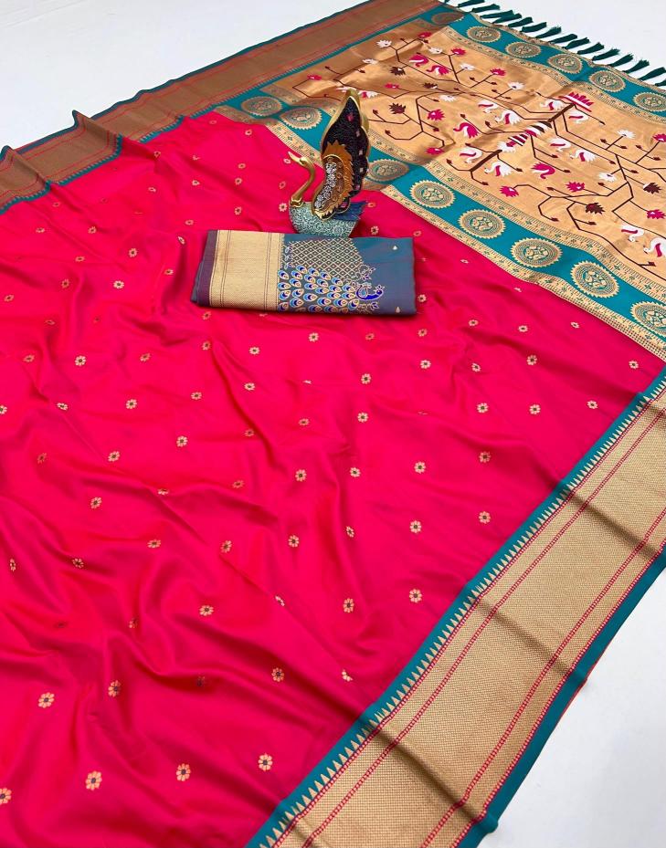 Onam festival special hansraj paithani silk Party wear sarees in Ahmedabad