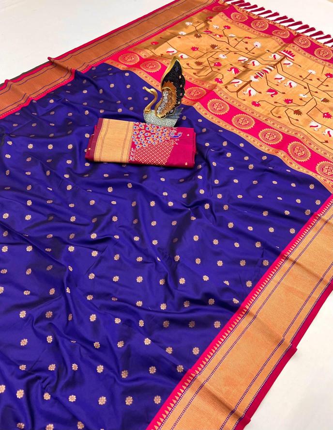 Onam festival special hansraj paithani silk Party wear sarees in Ahmedabad