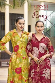 Ossm rosy rainbow themed indian kurtis