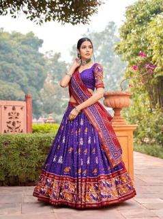 Panchi Tussar Silk Latest lehenga choli designs