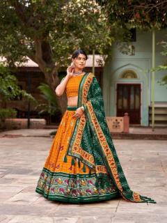 Panchi Tussar Silk Latest lehenga choli designs