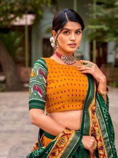 Panchi Tussar Silk Latest lehenga choli designs