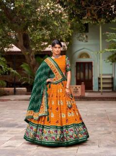 Panchi Tussar Silk Latest lehenga choli designs