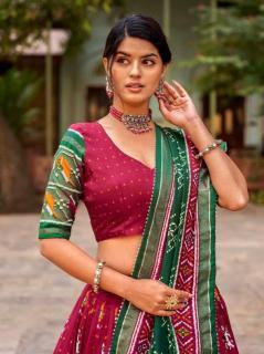 Panchi Tussar Silk Latest lehenga choli designs