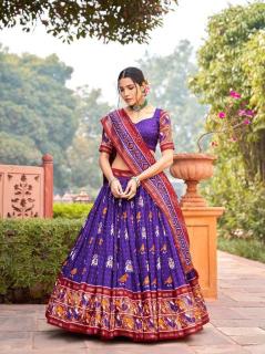 Panchi Tussar Silk Latest lehenga choli designs