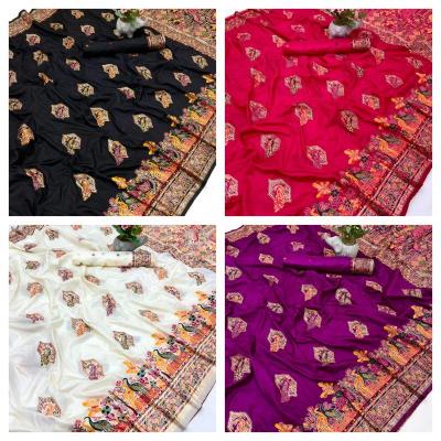 Pashmina kashmiri silk meenakari pallu Saree exporters in India