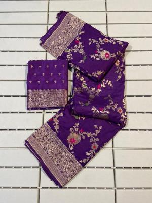 Pure banarasi khadi georgette silk Designer sarees wholesale