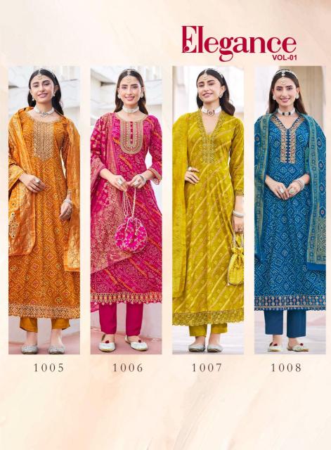 Radhika lifestyle elegance vol 1 Kurti exporters in Kolkata