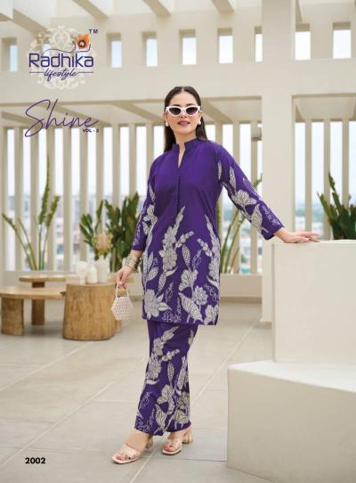 Radhika Shine Vol 2 Cotton Co Ord Set Kurti import market in India