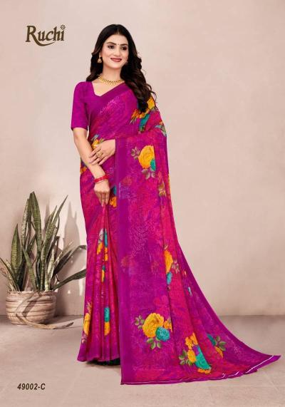 Ruchi Star Chiffon 201 Saree suppliers in India