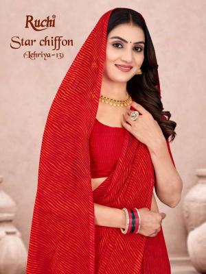 Ruchi star chiffon lehriya vol 13 Affordable wholesale sarees online