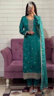 Sahiba AC-7028 pure chinon Buy designer Kurtis online