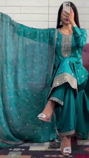 Sahiba AC-7028 pure chinon Buy designer Kurtis online