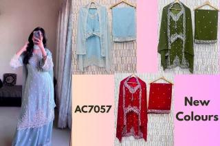 Sahiba d.no-AC-7057 fox georgette Salwar Kameez distributors in Gujarat