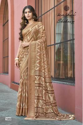 Shorya dull moss foil print Saree export market in India