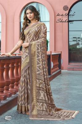Shorya dull moss foil print Saree export market in India