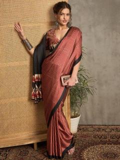 Shorya noor e ajrakh gajji printed Surat saree wholesale dealer