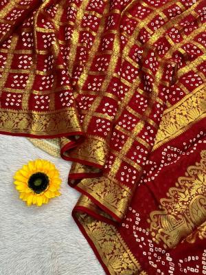 Shorya rakhi festival special bandhani Designer saree suppliers in Ahmedabad
