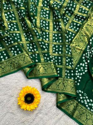 Shorya rakhi festival special bandhani Designer saree suppliers in Ahmedabad