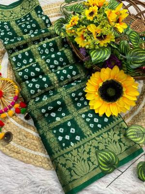 Shorya rakhi festival special bandhani Designer saree suppliers in Ahmedabad