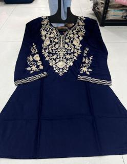 Shorya rayon with embroidery short top Cheap kurtis wholesale