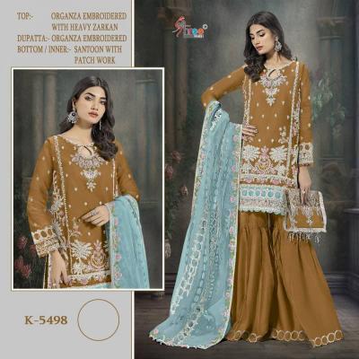 Shree K 5498 Organza Buy party wear salwar kameez online